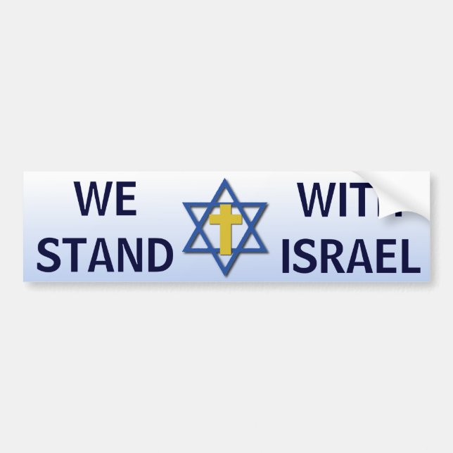 Autocollant De Voiture Nous nous tenons avec l'Israël (Devant)