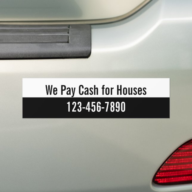 Autocollant De Voiture Nous payons cash pour les maisons Investisseur imm (En voiture)