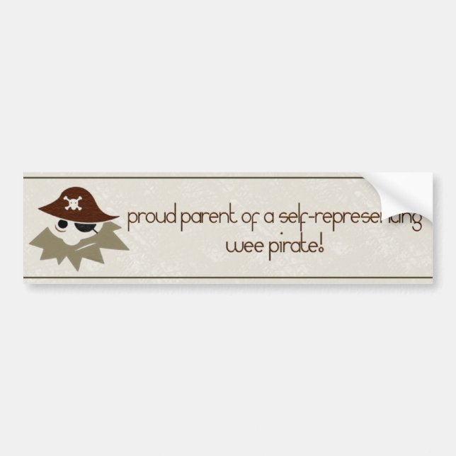 Autocollant De Voiture Nous Piratons Fiers Parents Pirates (Devant)