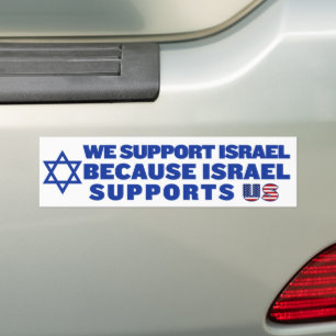 Autocollant De Voiture Nous soutenons Israël parce qu'Israël soutient l'A