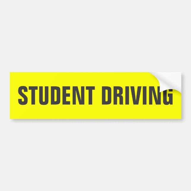 Autocollant De Voiture nouveau conducteur élève jaune pare-chocs autocoll (Devant)