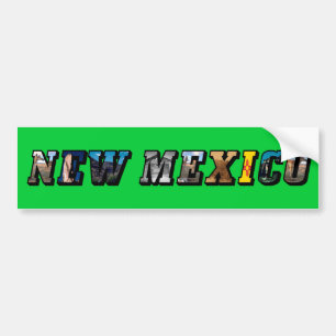 Autocollant De Voiture Nouveau-Mexique, USA Texte