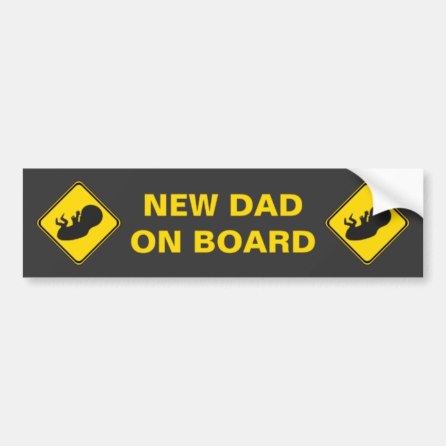 Autocollant De Voiture Nouveau Papa À Bord ! (Devant)