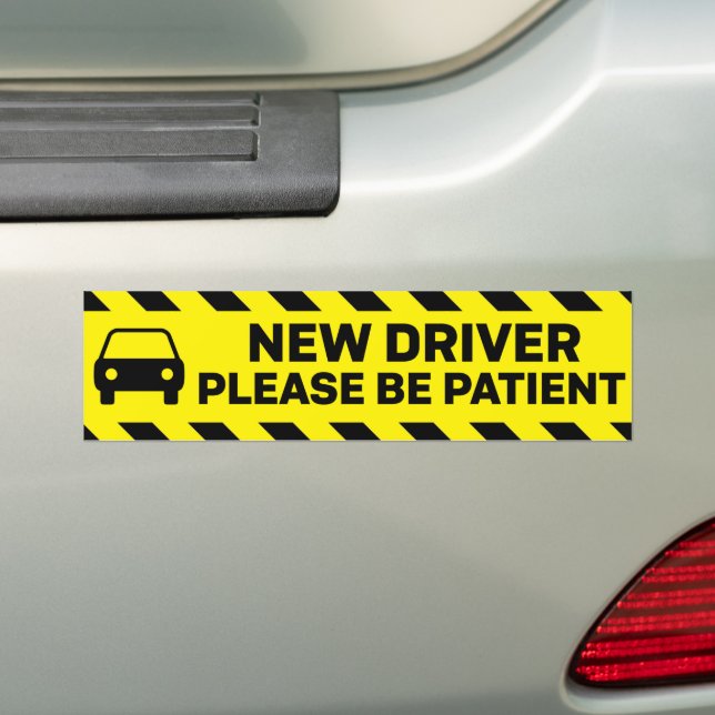 Autocollant De Voiture Nouveau pilote Veuillez être patient (En voiture)
