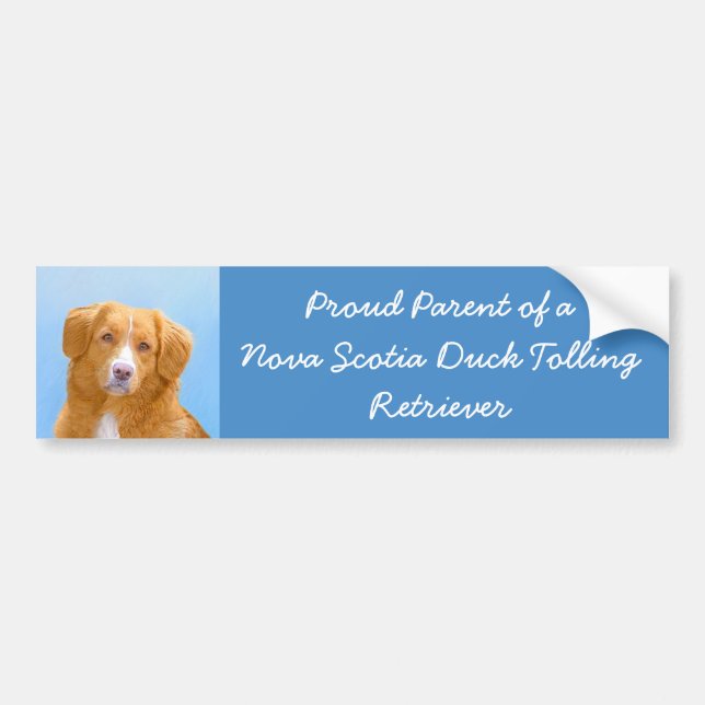 Autocollant De Voiture Nouvelle-Écosse Peinture de chien pour l'essayeur  (Devant)