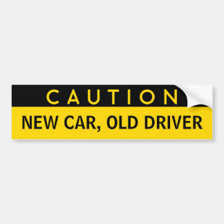 Autocollant De Voiture Nouvelle voiture, vieux chauffeur drôle Sticker de