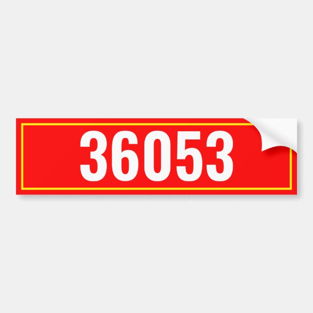 Autocollant De Voiture Numéro de boîte aux lettres personnalisée (Devant)