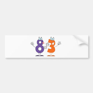 Autocollant De Voiture Numéro heureux 83