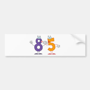 Autocollant De Voiture Numéro heureux 85