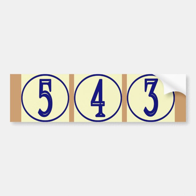 Autocollant De Voiture Numéros Français Numéros de Maison Vinyle (Devant)