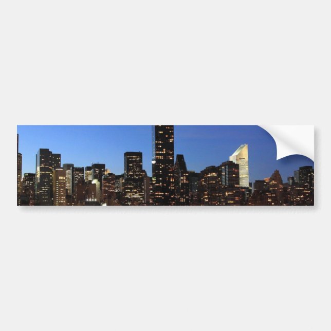 Autocollant De Voiture NYC New York City Manhattan Nuit (Devant)