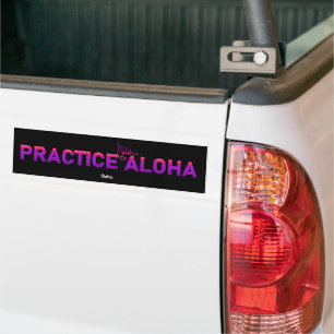 Autocollant De Voiture Oahu Exercice Aloha PurpleRay Shaka (Hang lâche)