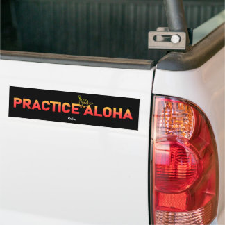 Autocollant De Voiture Oahu Pratiquer Aloha Lava Shaka (Hang lâche)