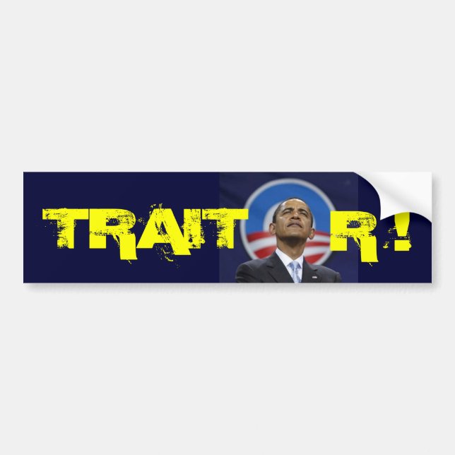Autocollant De Voiture obama1, TRAIT, R ! (Devant)