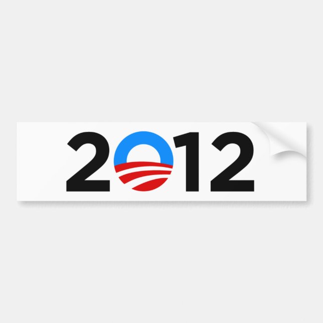 Autocollant De Voiture Obama 2012 (Devant)