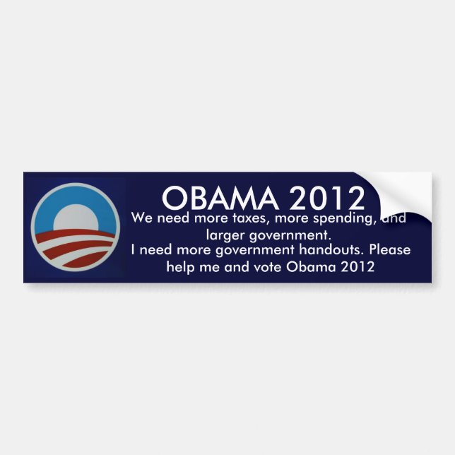 Autocollant De Voiture Obama 2012 (Devant)