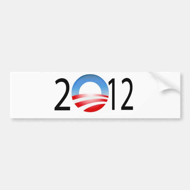 AUTOCOLLANT DE VOITURE OBAMA 2012 (Devant)