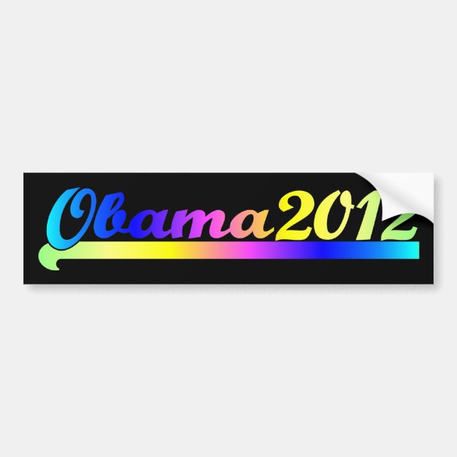 Autocollant De Voiture Obama 2012 (Devant)
