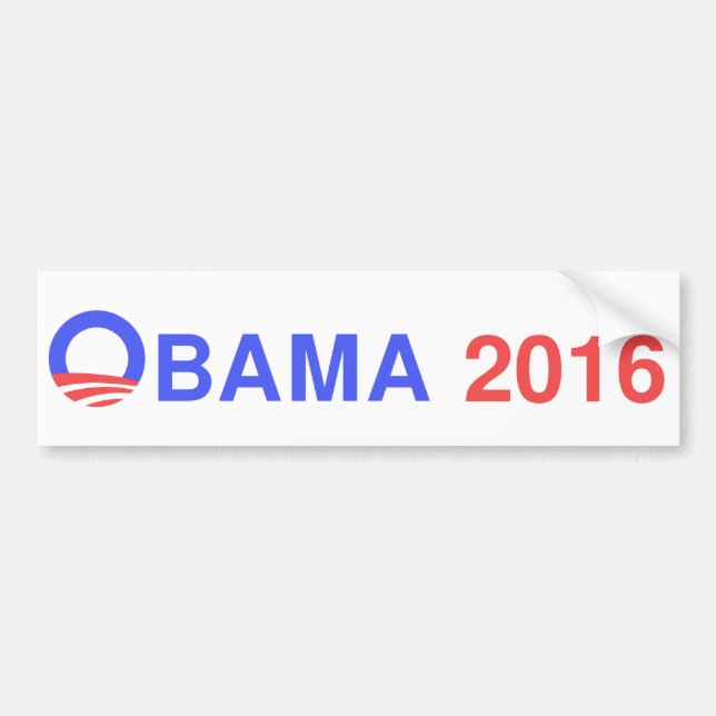 AUTOCOLLANT DE VOITURE OBAMA 2016 (Devant)