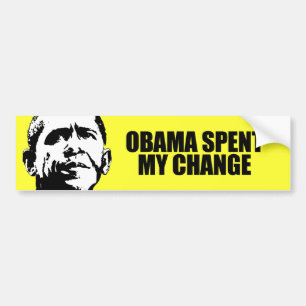 AUTOCOLLANT DE VOITURE OBAMA A DÉPENSÉ MON CHANGEMENT