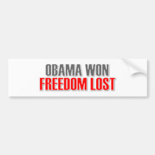 Autocollant De Voiture Obama a gagné la liberté perdue