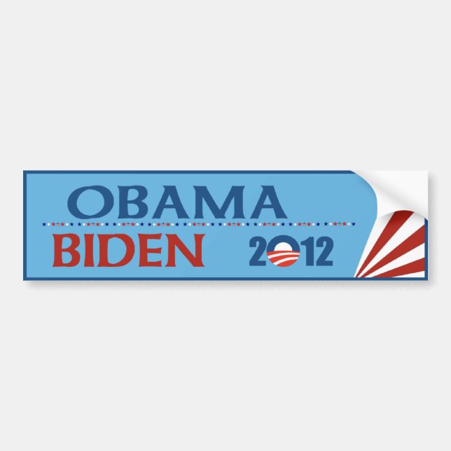 Autocollant De Voiture Obama - adhésif pour pare-chocs 2012 de Biden (Devant)