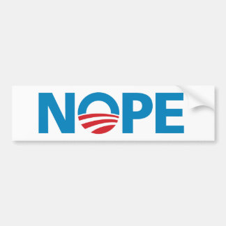 Autocollant De Voiture Obama, adhésif pour pare-chocs de "NOPE"