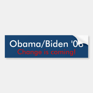 Autocollant De Voiture Obama/Biden '08