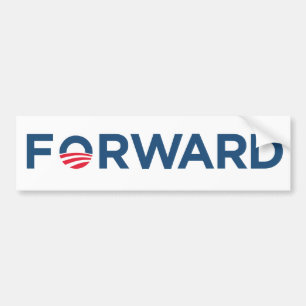 Autocollant De Voiture Obama Biden 2012 en avant (bleu-foncé)