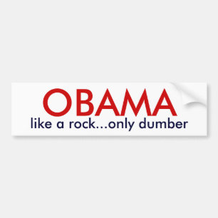 Autocollant De Voiture OBAMA - comme une roche seulement plus muette