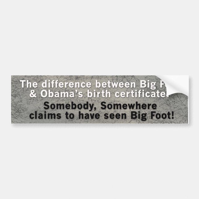 Autocollant De Voiture Obama contre la grande copie de pied (Devant)