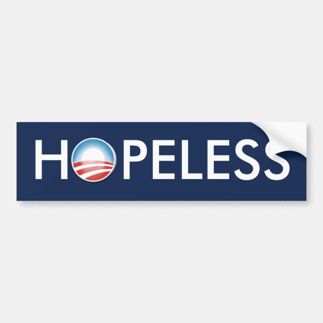 Autocollant De Voiture Obama DÉSESPÉRÉ (Devant)