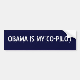 AUTOCOLLANT DE VOITURE OBAMA EST MON CO-PILOTE