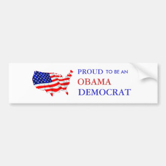 Autocollant De Voiture Obama fier Démocrate