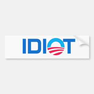 Autocollant De Voiture Obama, IDIOT