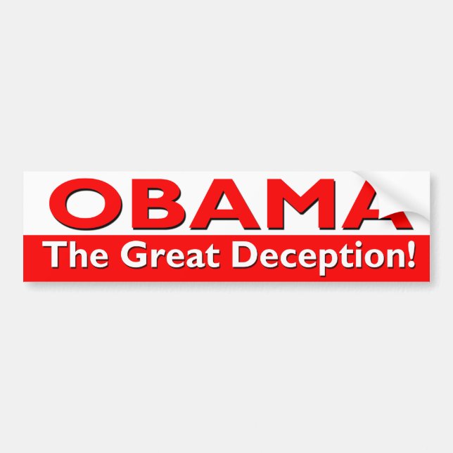 Autocollant De Voiture obama la grande duperie (Devant)