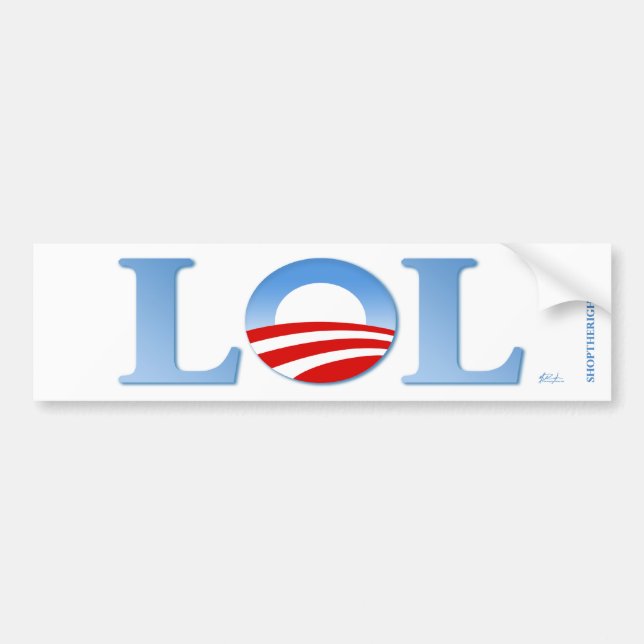 Autocollant De Voiture Obama LOL (Devant)