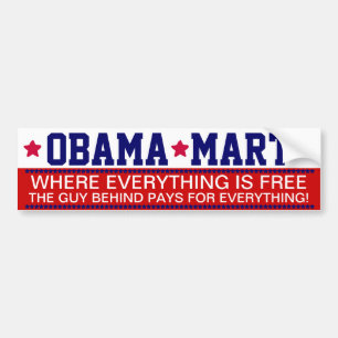 AUTOCOLLANT DE VOITURE OBAMA - MARCHÉ D'OBAMA