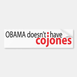 Autocollant De Voiture Obama n'a pas Cojones