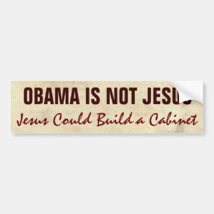 Autocollant De Voiture Obama n'est pas politique drôle de Jésus