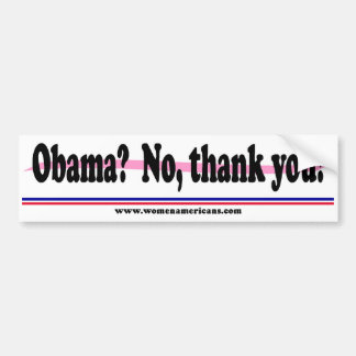 Autocollant De Voiture Obama ? Non, merci !