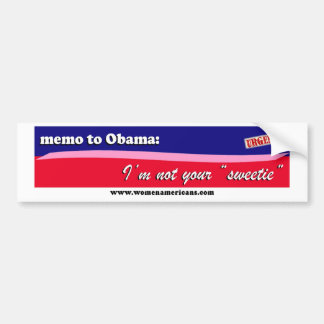 Autocollant De Voiture Obama : non votre bonbon