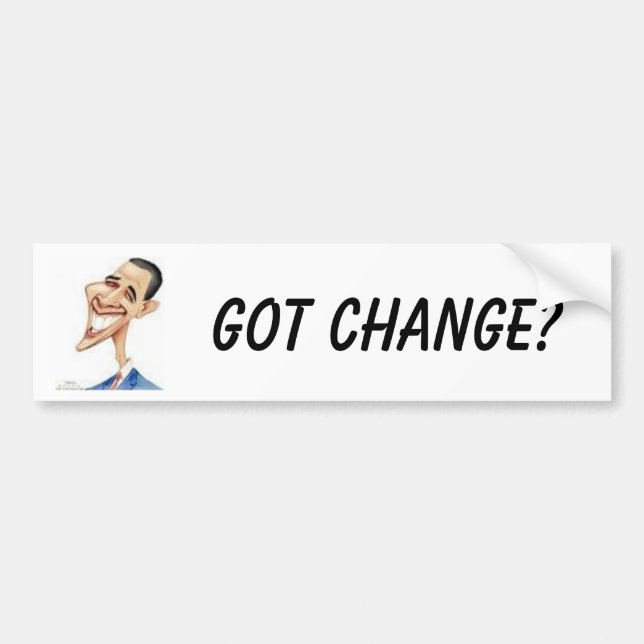 Autocollant De Voiture Obama, OBTENU le CHANGEMENT ? (Devant)