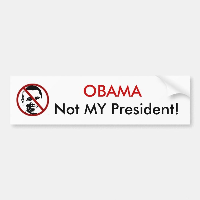 Autocollant De Voiture OBAMA, pas mon président ! (Devant)