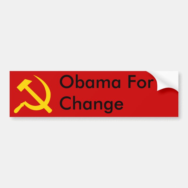 Autocollant De Voiture Obama pour le changement (Devant)