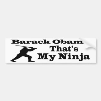 Autocollant De Voiture Obama qui est mon adhésif pour pare-chocs de Ninja
