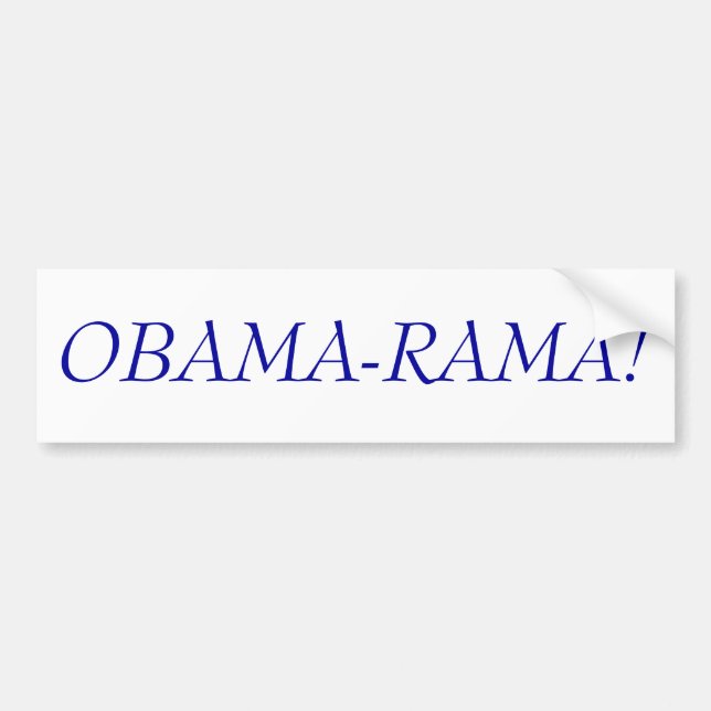 AUTOCOLLANT DE VOITURE OBAMA-RAMA ! (Devant)