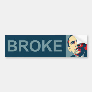 Autocollant De Voiture Obama :  S'est cassé