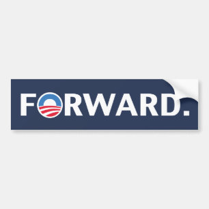 Autocollant De Voiture Obama/slogan en avant de Biden 2012 (blanc sur le