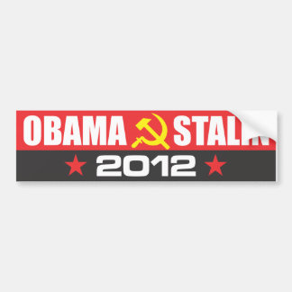 AUTOCOLLANT DE VOITURE OBAMA - STALIN 2012